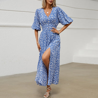 Lola - Prachtige jurk met split bohemien rayon strandjurken