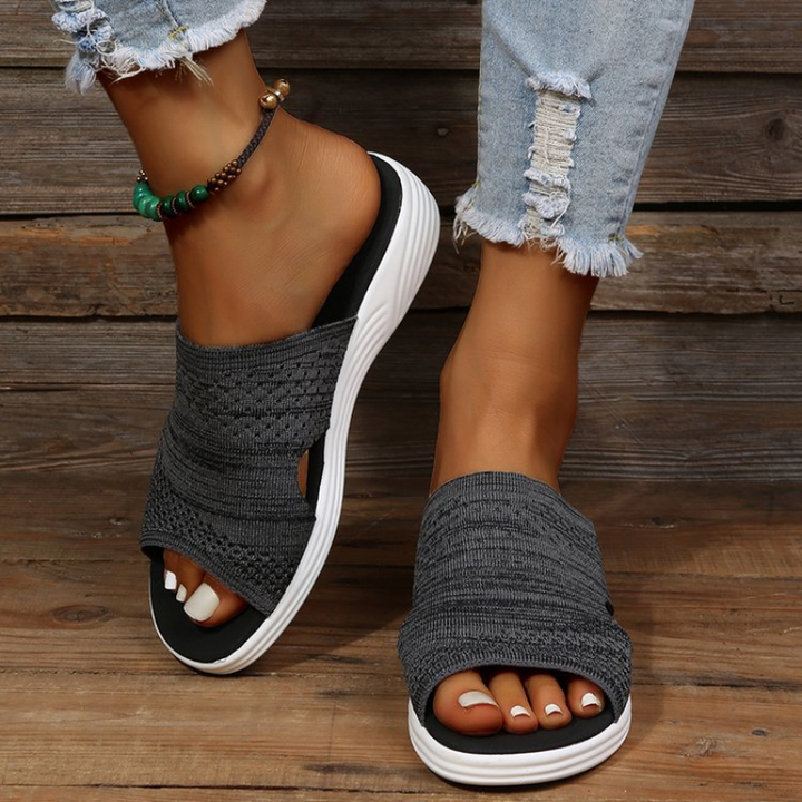 Vienna Comfort Open Teen Mesh Flip-Flop Sandalen met Stevige Zool