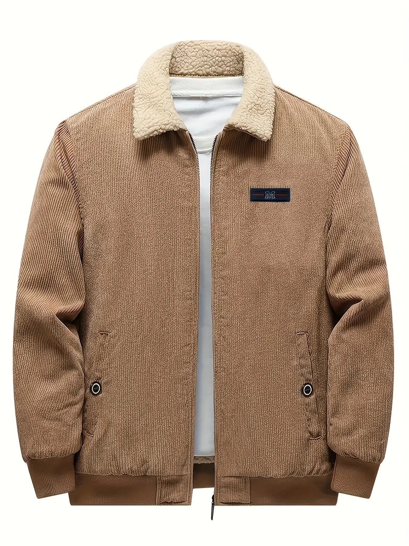 Retro Winterjas met Lange Mouwen voor Heren