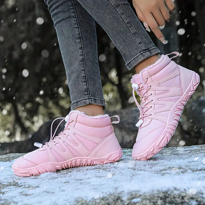 Hoge vetersneakers voor heren met een warme en stijlvolle uitstraling