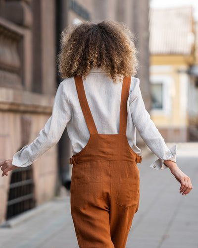 Casual dames jumpsuit met rechte pasvorm en verstelbare bandjes