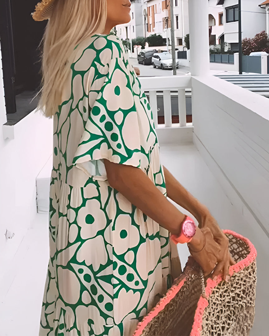 Luchtige mouwloze maxi jurk ideaal voor zomerse dagen