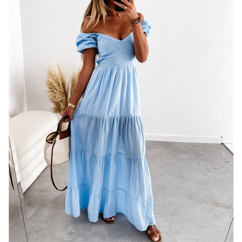 Franchesca - Zomermode Bohemian Strand Rugloos Strapless Elegante Maxi Jurk