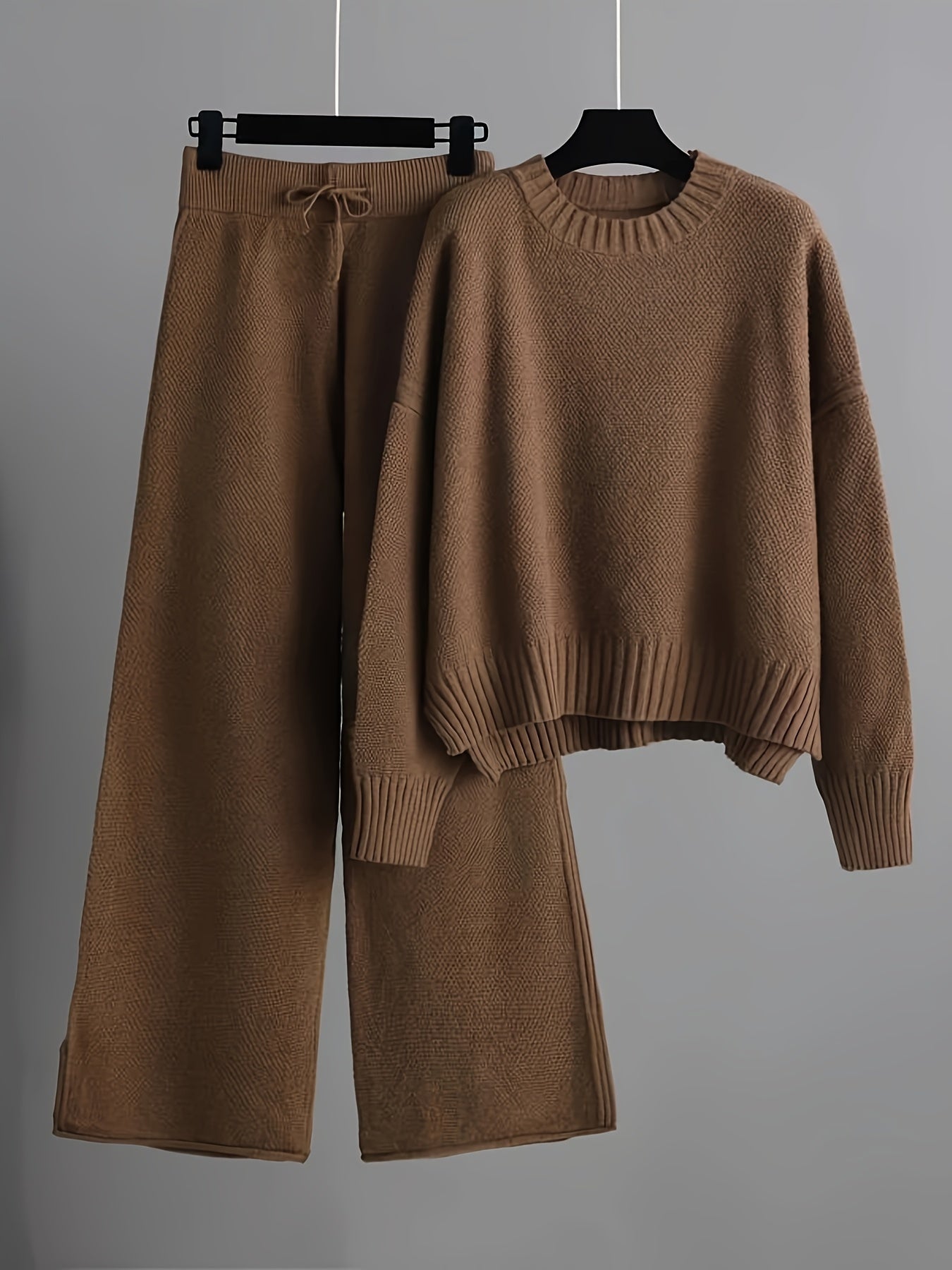 Stijlvolle dames set met trui en wijde broek