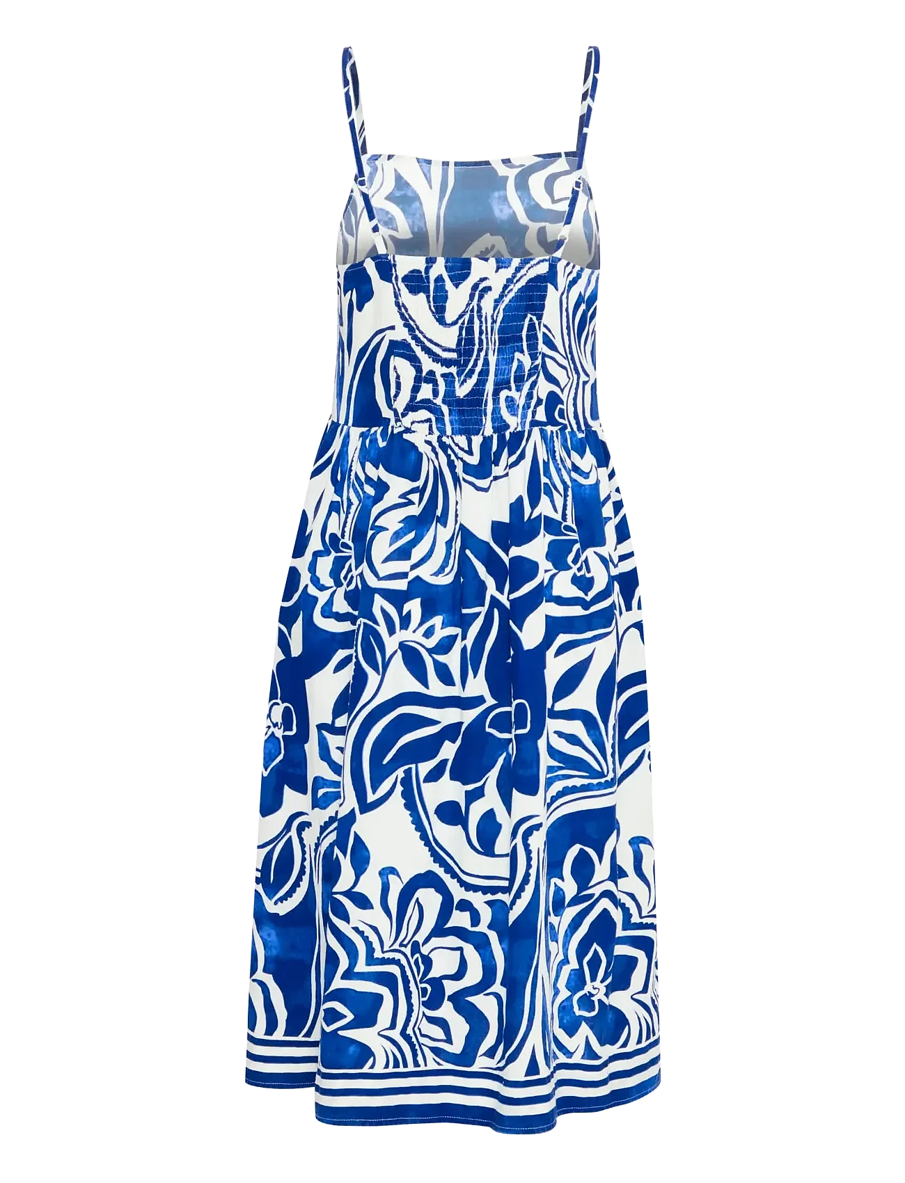 Trendy casual midi jurk met print en smalle bandjes