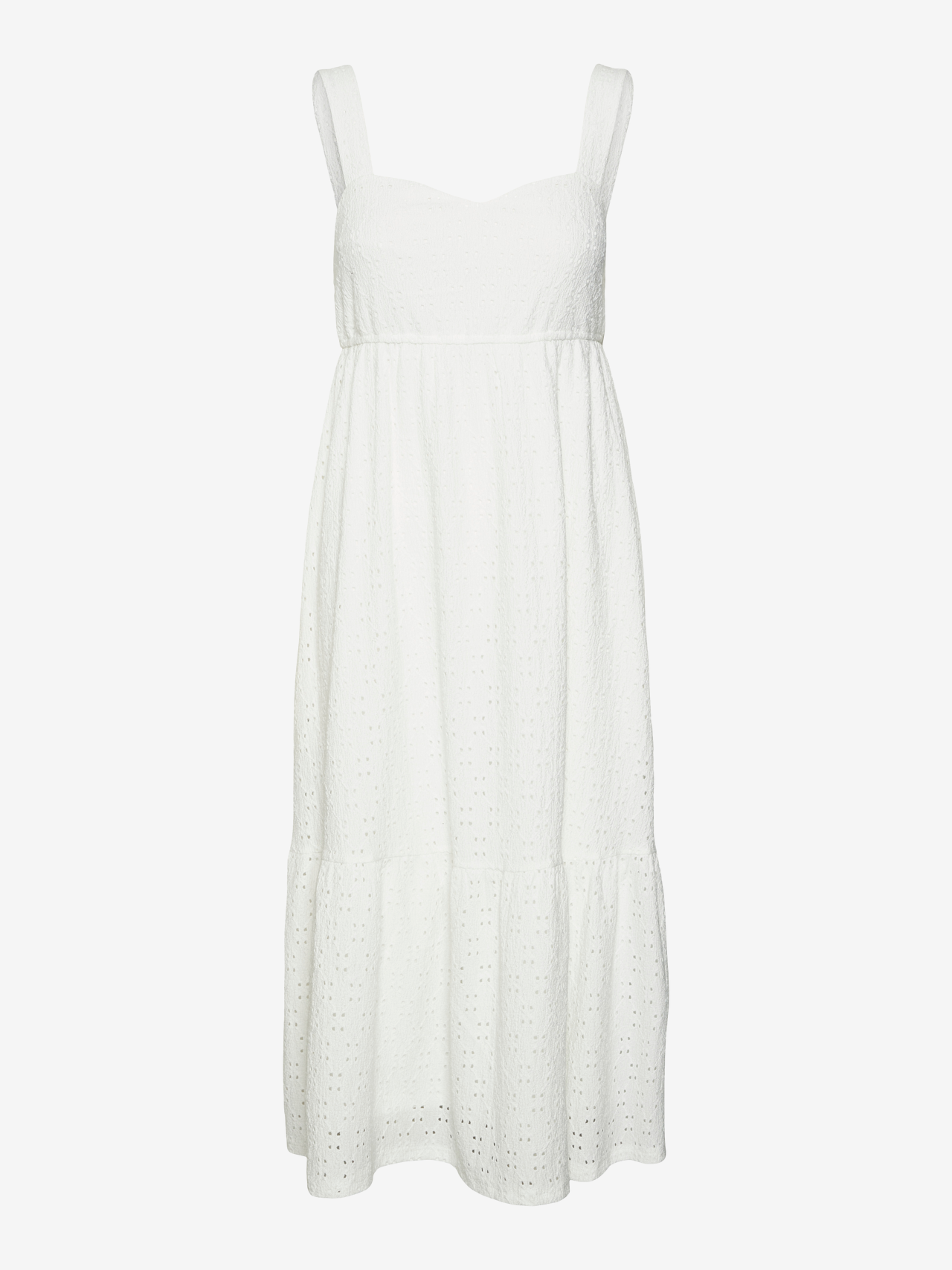 Casual midi jurk met vierkante hals en smalle bandjes