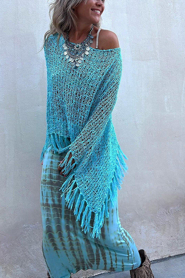 Lange damesrok met tie-dye effect voor een speelse zomerse look