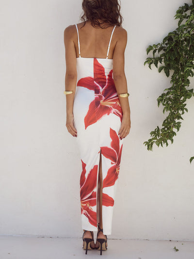 Dames maxi-jurk met bloemenprint voor zomerse momenten