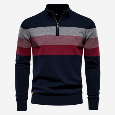 Heren pullover met halve rits en lange mouwen geschikt voor elke dag