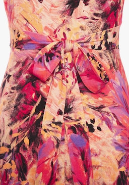 Zomerse Lange Jurk Met Print En Asymmetrische Zoom