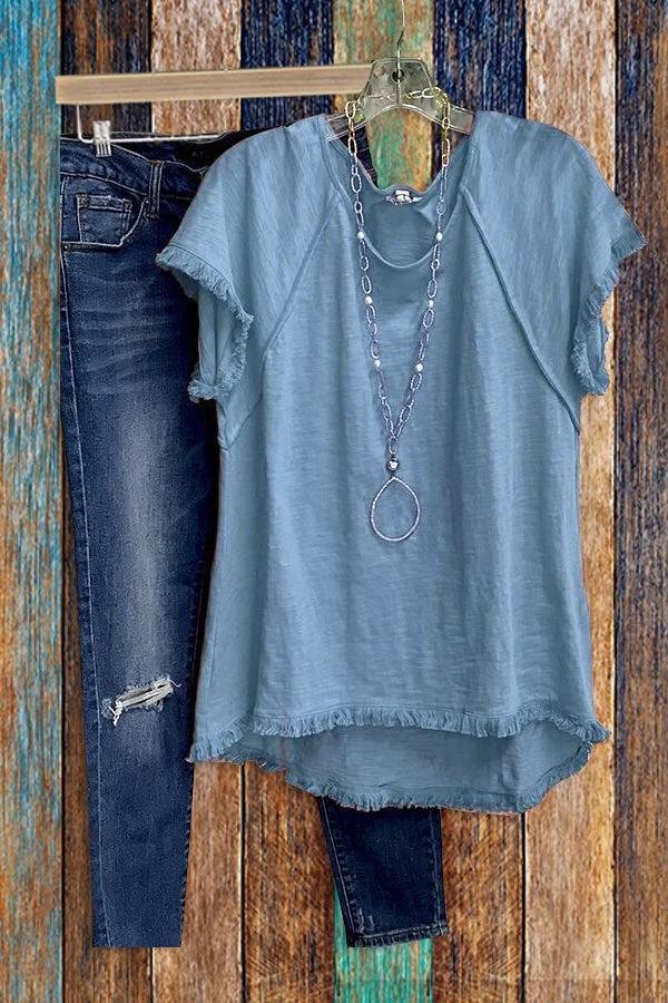 Gina - Casual T-shirt met ronde hals