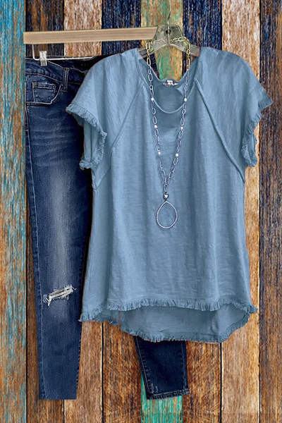 Gina - Casual T-shirt met ronde hals