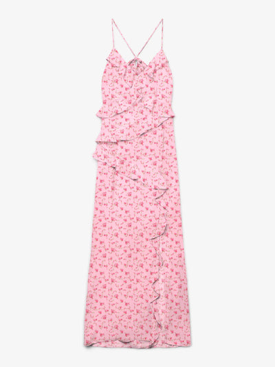 Lange jurk met verfijnde details en elegante uitstraling