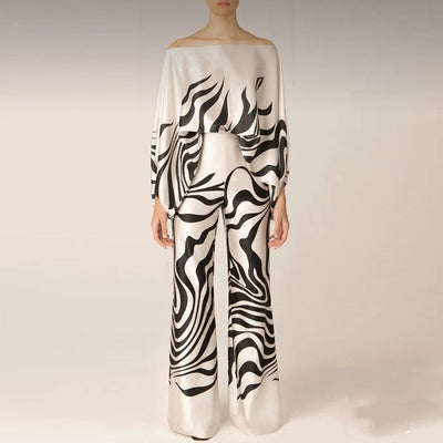 Stijlvolle dames jumpsuit met één mouw en wijde pasvorm voor een elegante uitstraling