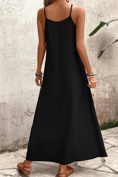 Zomerse maxi jurk met bladerenmotief en V-hals