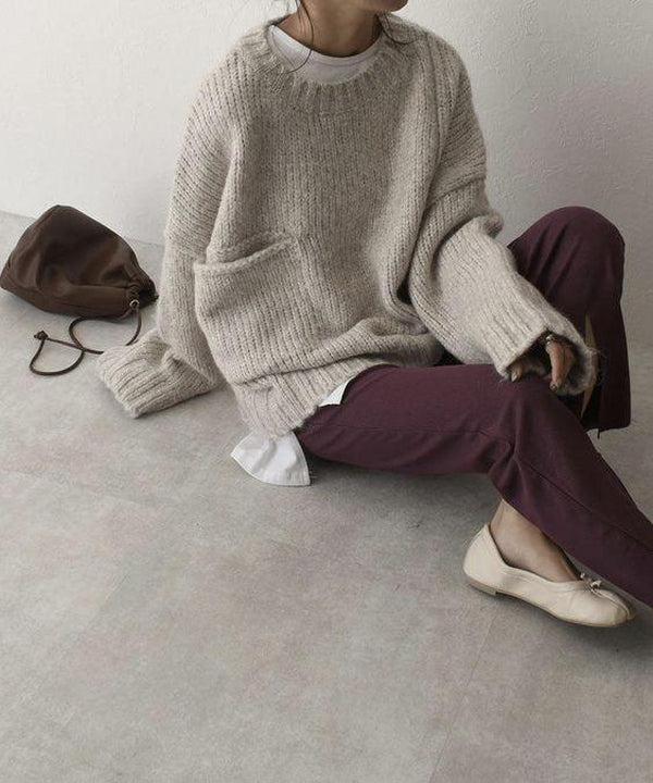 Comfortabele oversized trui met een zacht silhouet en zakken