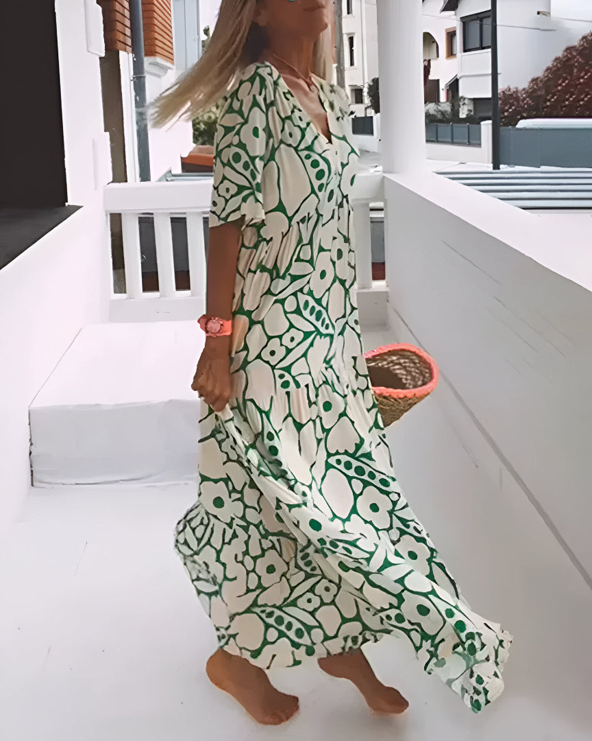 Luchtige mouwloze maxi jurk ideaal voor zomerse dagen
