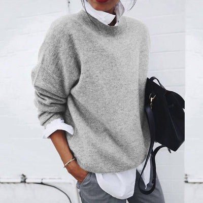 Oversized trui met ronde hals en comfortabele pasvorm