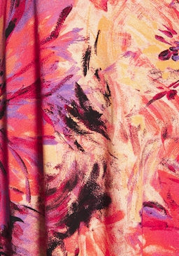 Zomerse Lange Jurk Met Print En Asymmetrische Zoom
