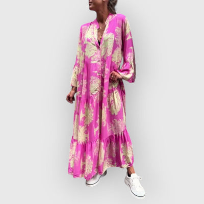 Luchtige maxi jurk in boho stijl met elegante uitstraling