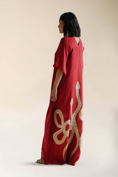 Lange kaftan met moderne elegante uitstraling