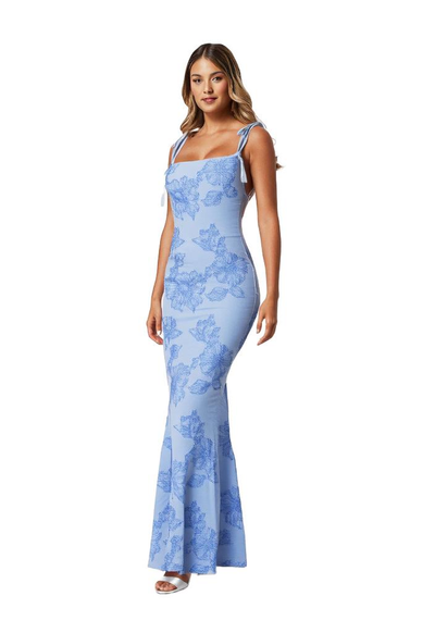 Maxi damesjurk met fijne bandjes en elegante uitstraling