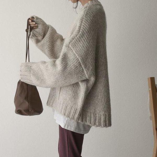 Comfortabele oversized trui met een zacht silhouet en zakken