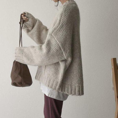 Comfortabele oversized trui met een zacht silhouet en zakken
