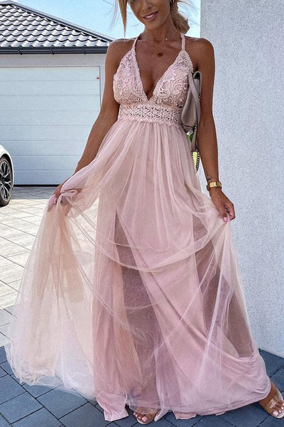 Avondjurk voor dames met plooien en open rug in elegante maxi lengte