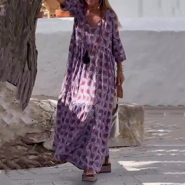 Casual oversized damesjurk met losse pasvorm en vloeiende stijl