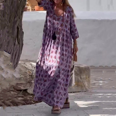 Casual oversized damesjurk met losse pasvorm en vloeiende stijl
