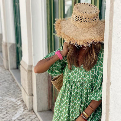 Zomerse maxi jurk met boho uitstraling en luchtige stijl