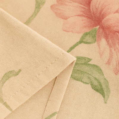 Vintage midi jurk met botanische bloemenprint en elegante uitstraling