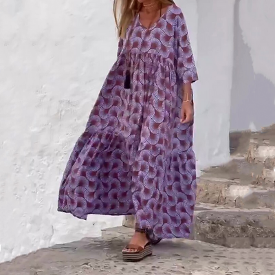 Casual oversized damesjurk met losse pasvorm en vloeiende stijl