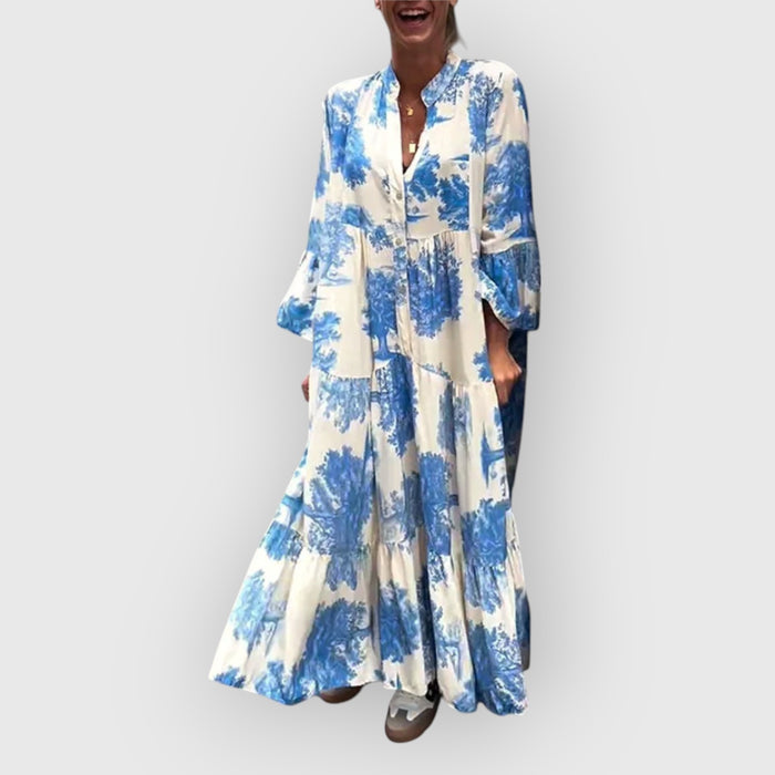 Luchtige maxi jurk in boho stijl met elegante uitstraling