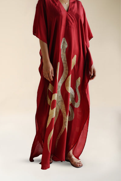 Lange kaftan met moderne elegante uitstraling