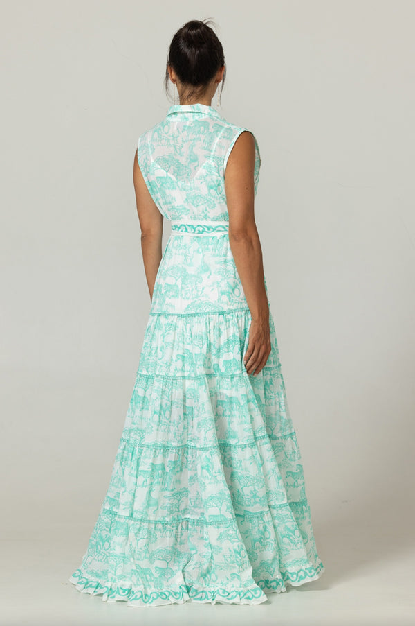 Elegante maxi jurk met knopen en korte mouwen voor dagelijks gebruik