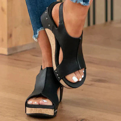 Vrouwensandalen met lage zool en comfortabele casual uitstraling