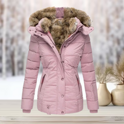 Warme dames winterparka met diepe capuchon voor extra bescherming