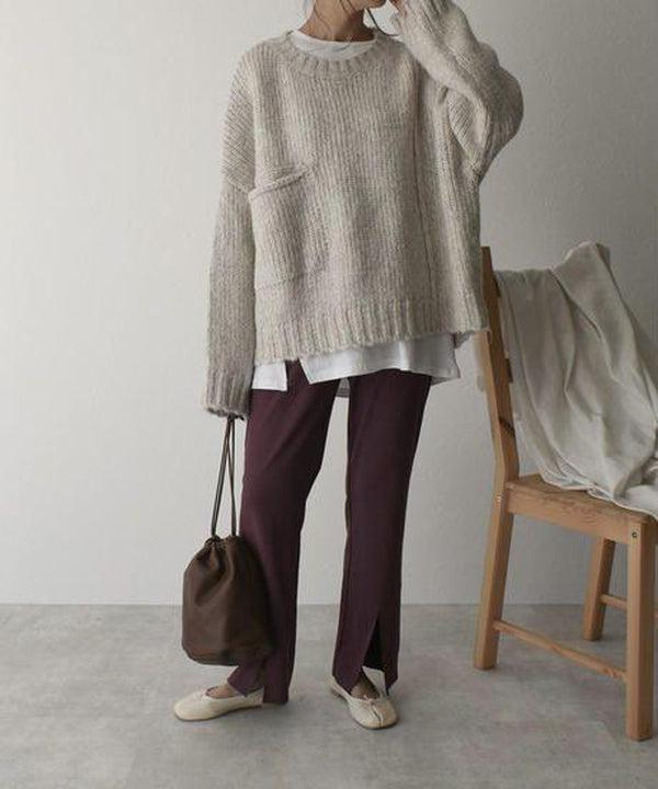 Comfortabele oversized trui met een zacht silhouet en zakken