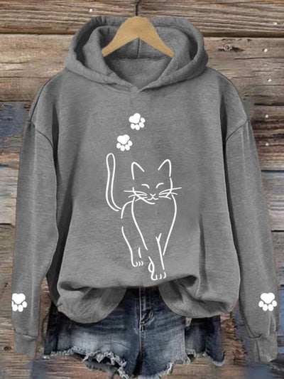 Katty Schattige Kat-Kat-Hoodie Voor Dames