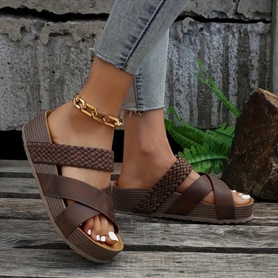 Open dames sandalen met casual uitstraling en eigentijdse stijl