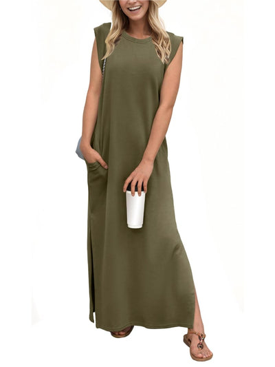 Charlotte - Casual losse, kreukvrije jurk met split