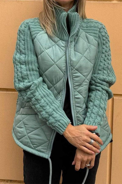 Vrijetijds Damesjas in Effen Kleur met Rits en Patchwork Details