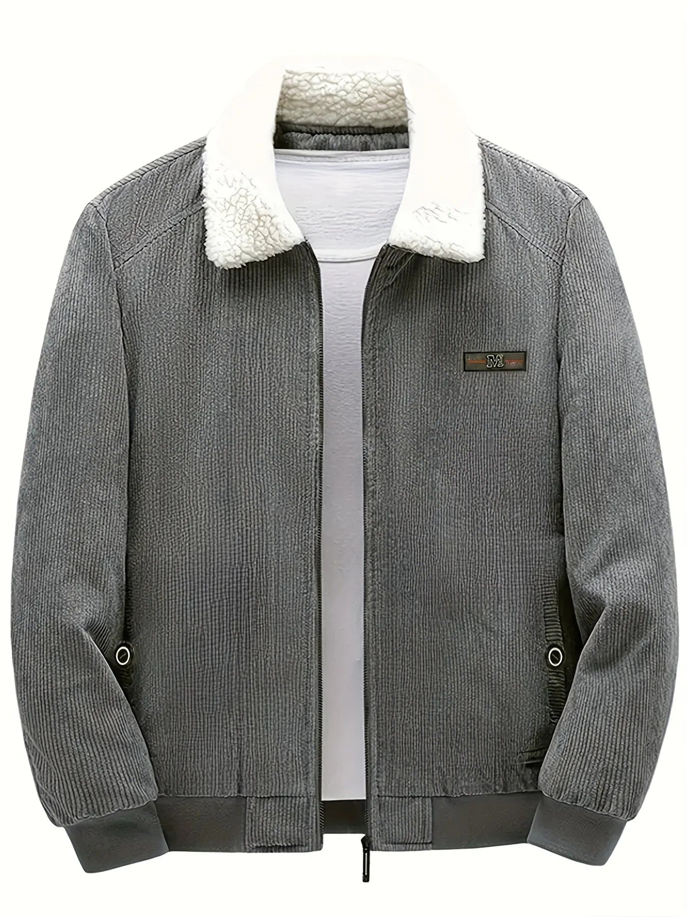 Retro Winterjas met Lange Mouwen voor Heren