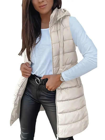 Nonchalant damesgilet met stijlvolle capuchon