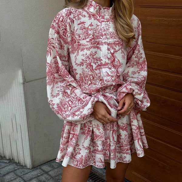 Elegant boho mini jurk met lange mouwen