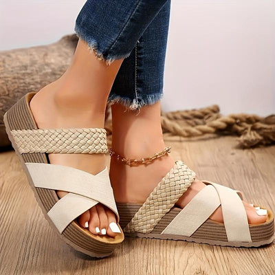 Open dames sandalen met casual uitstraling en eigentijdse stijl
