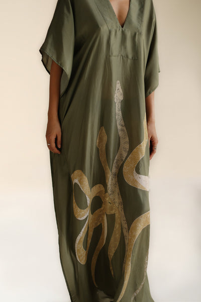 Lange kaftan met moderne elegante uitstraling