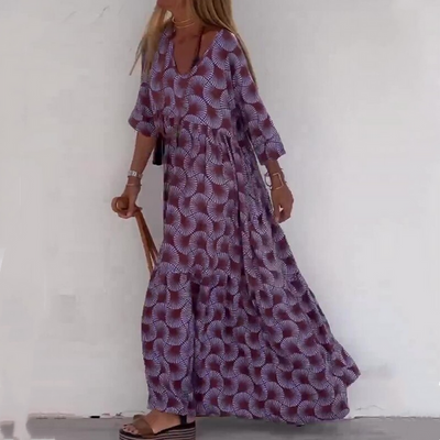Casual oversized damesjurk met losse pasvorm en vloeiende stijl